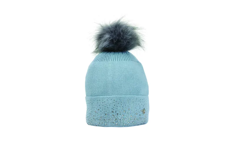 Hy Equestrian Synergy Diamante Bobble Hat - Aqua